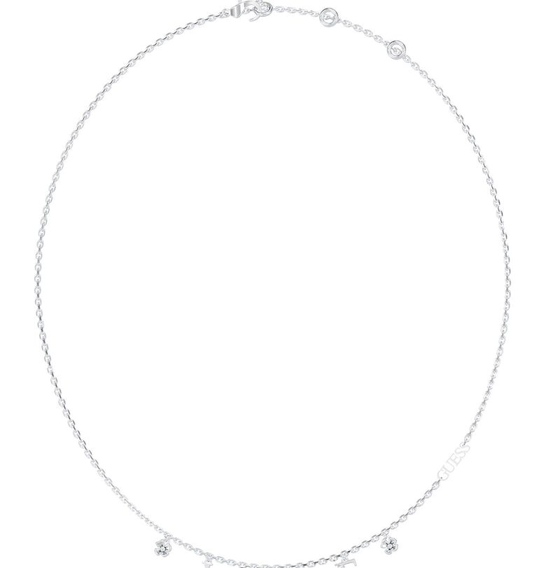 Колие от неръждаема стомана с висулки надпис GUESS