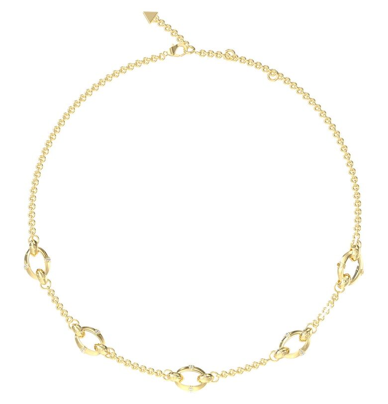 Колие от неръждаема стомана с кристали GUESS