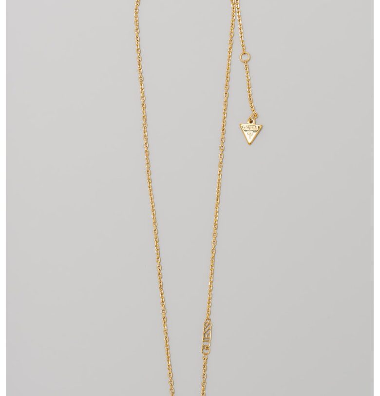 Колие от неръждаема стомана с флорален детайл GUESS