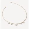 Колие от неръждаема стомана с флорална висулка GUESS