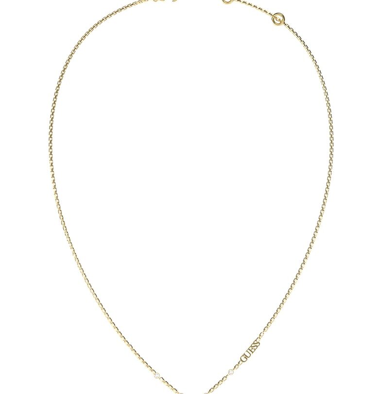 Колие от неръждаема стомана със златно покритие и висулка GUESS