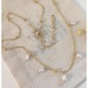 Колие от неръждаема стомана със синтетични перли Atelier Miu