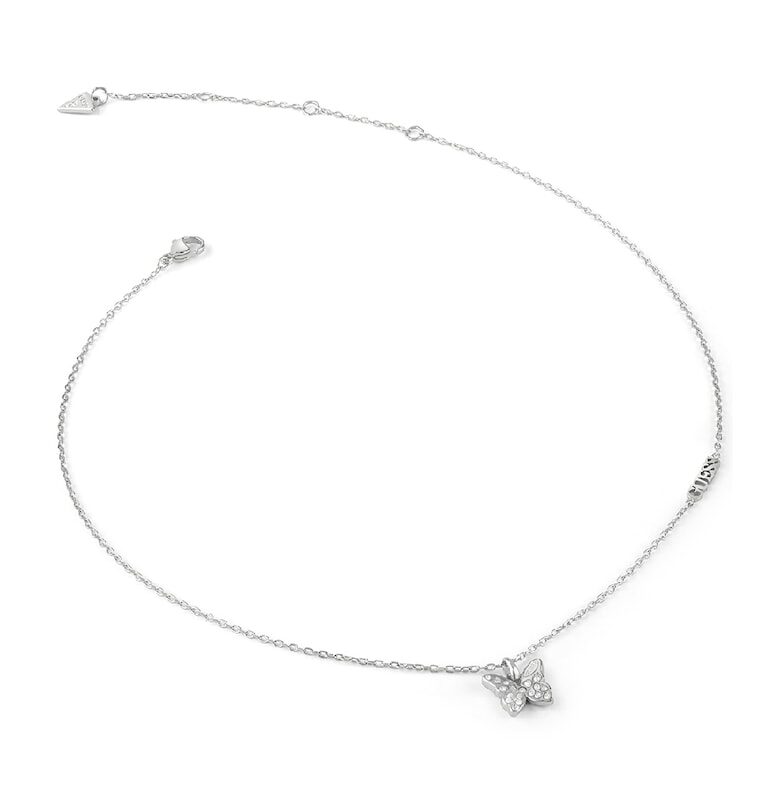 Колие с родиево покритие и висулка GUESS
