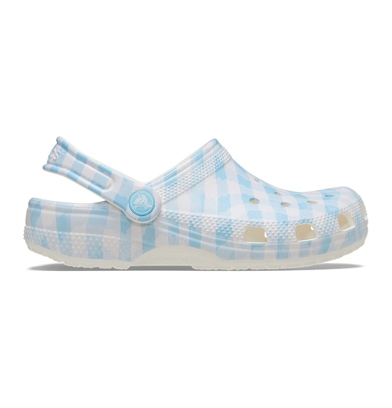 Крокс с пепит и каишка на петата Crocs