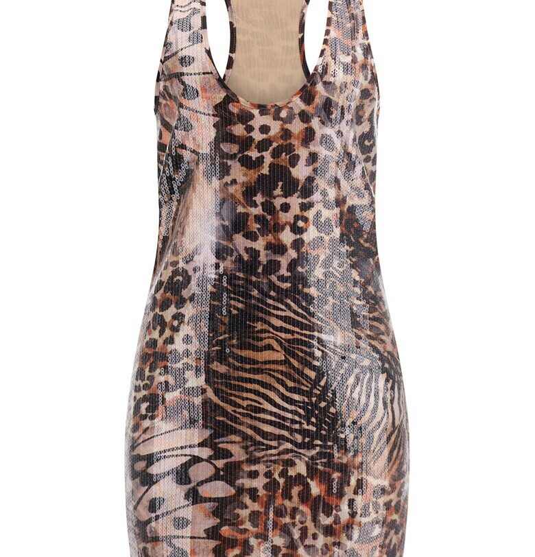 Къса рокля с овално деколте GUESS
