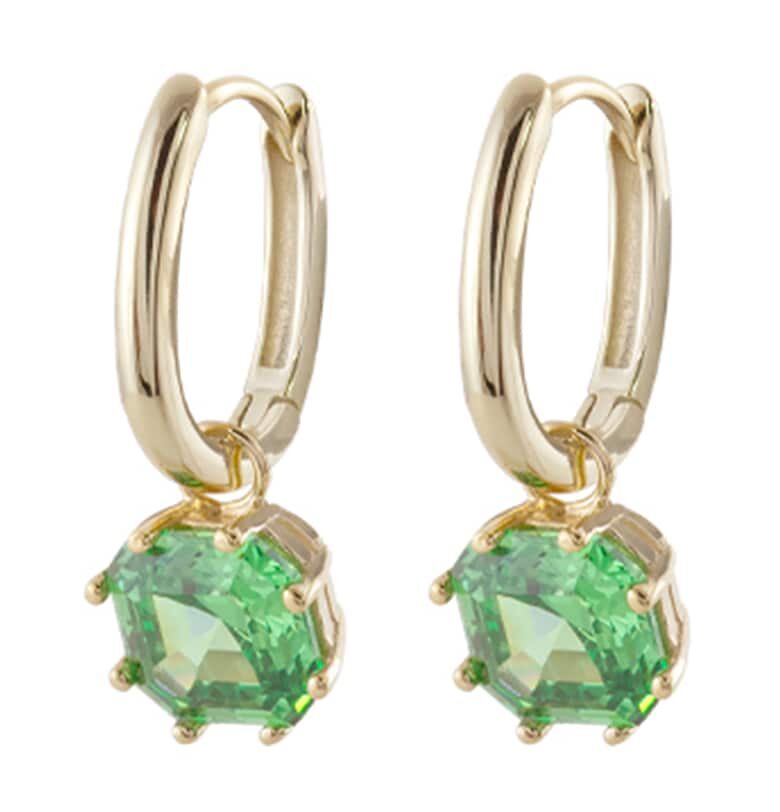 Обеци Gifting с позлата от 18K и циркони OXETTE
