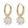 Обеци Gifting с позлата от 18K и циркони OXETTE