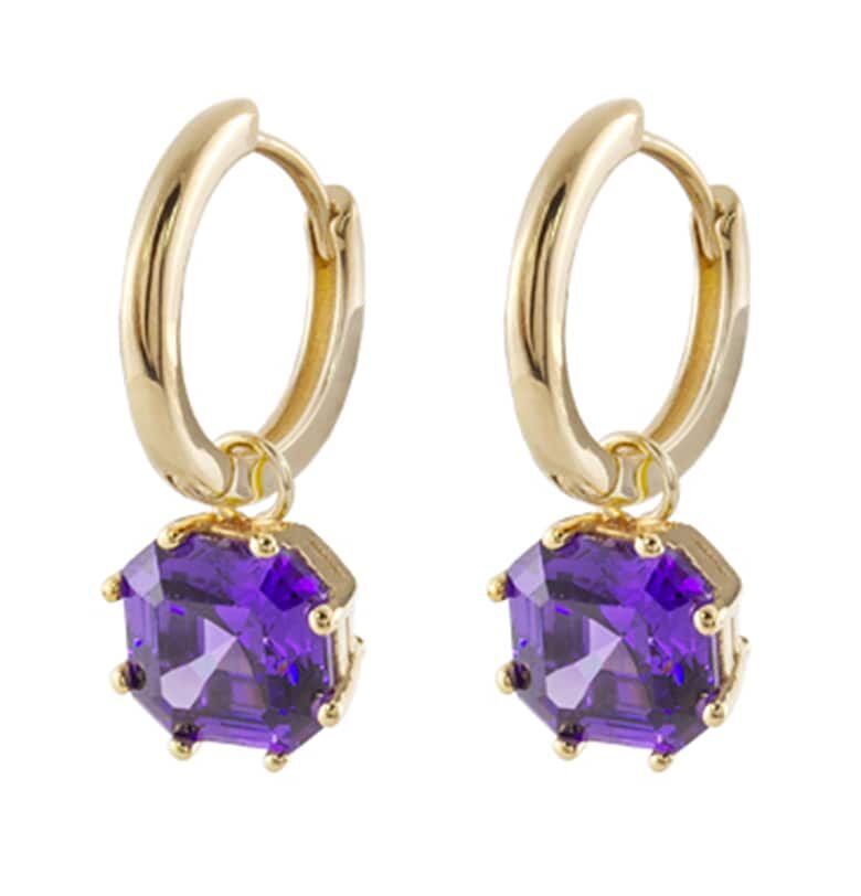 Обеци Gifting с позлата от 18K и циркони OXETTE