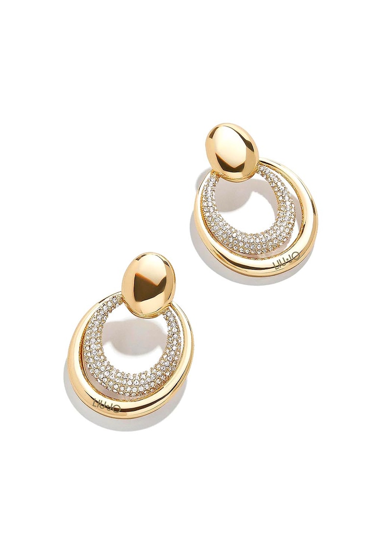 Обеци от неръждаема стомана с кристали Liu Jo