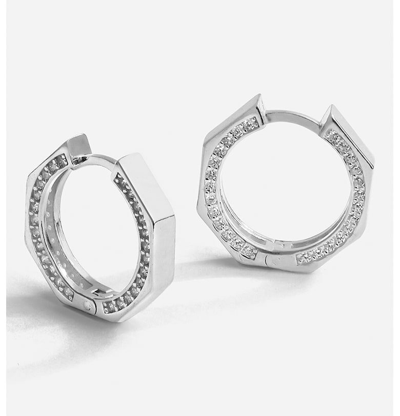 Обеци от стерлингово сребро с циркони Meks Jewels