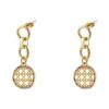Обеци с 18k златно покритие с циркони Loisir by Oxette