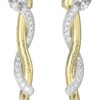 Обеци с кристали и усукан дизайн GUESS