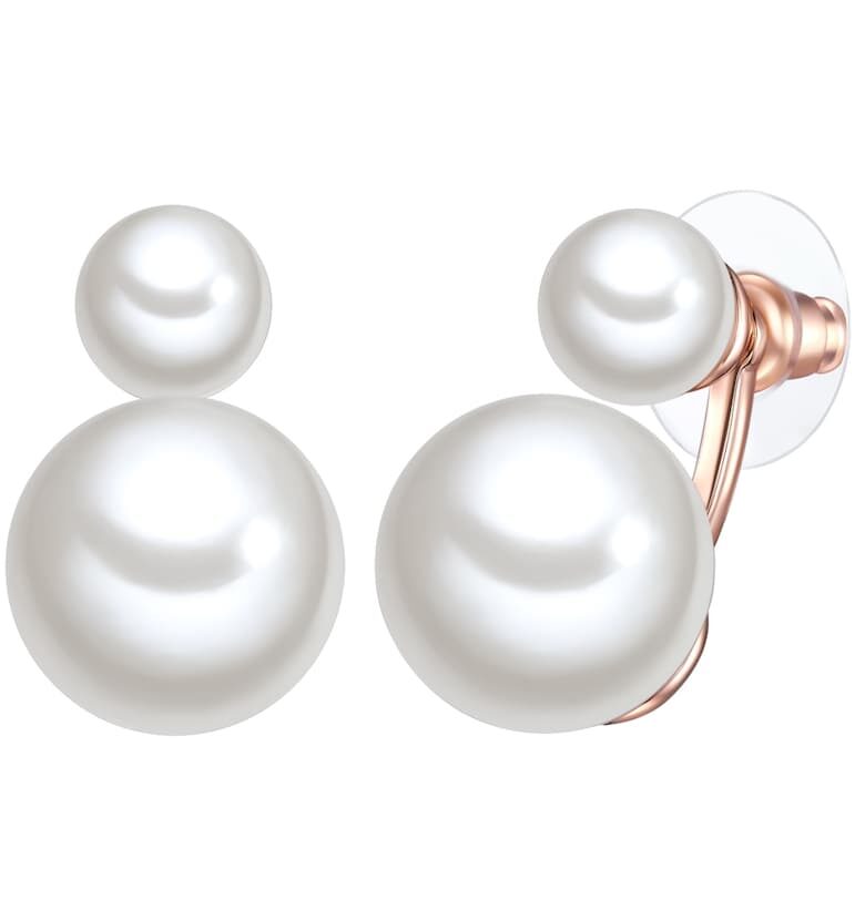 Обеци с покритие от 14K злато и перли Lulu  Jane
