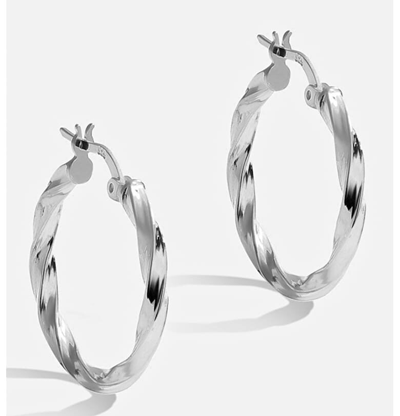 Обеци тип халки от стерлингово сребро Meks Jewels