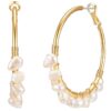 Обеци тип халки с покритие от 14K злато Lulu  Jane