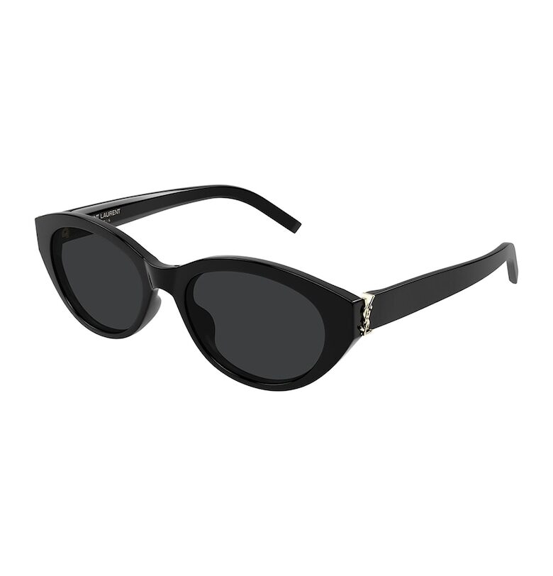 Овални слънчеви очила с плътен цвят Saint Laurent