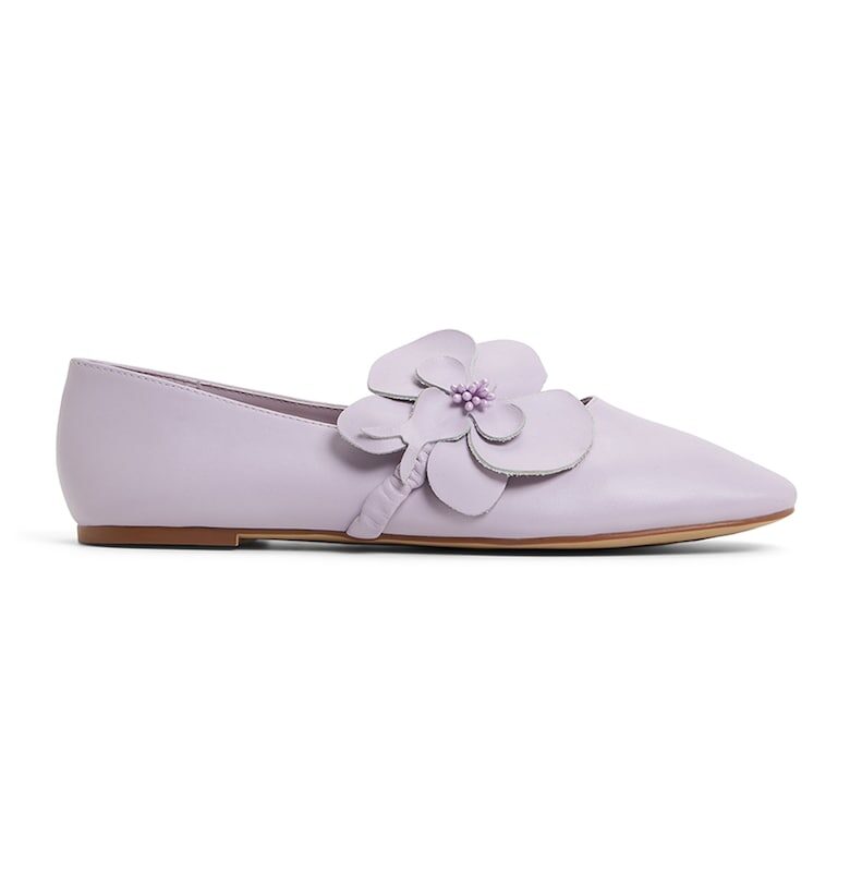 Пантофки Floralina с квадратен ток и флорална апликация Aldo