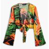 Плажна къса блуза с принт и възел DESIGUAL