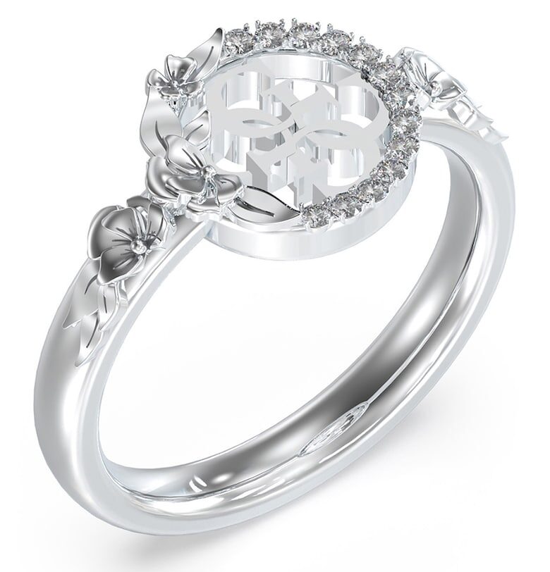 Пръстен 4G Flowers от неръждаема стомана GUESS