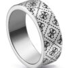 Пръстен от неръждаема стомана с монограм GUESS