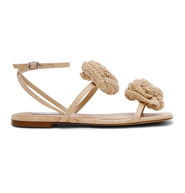 Равни сандали с флорални апликации Steve Madden