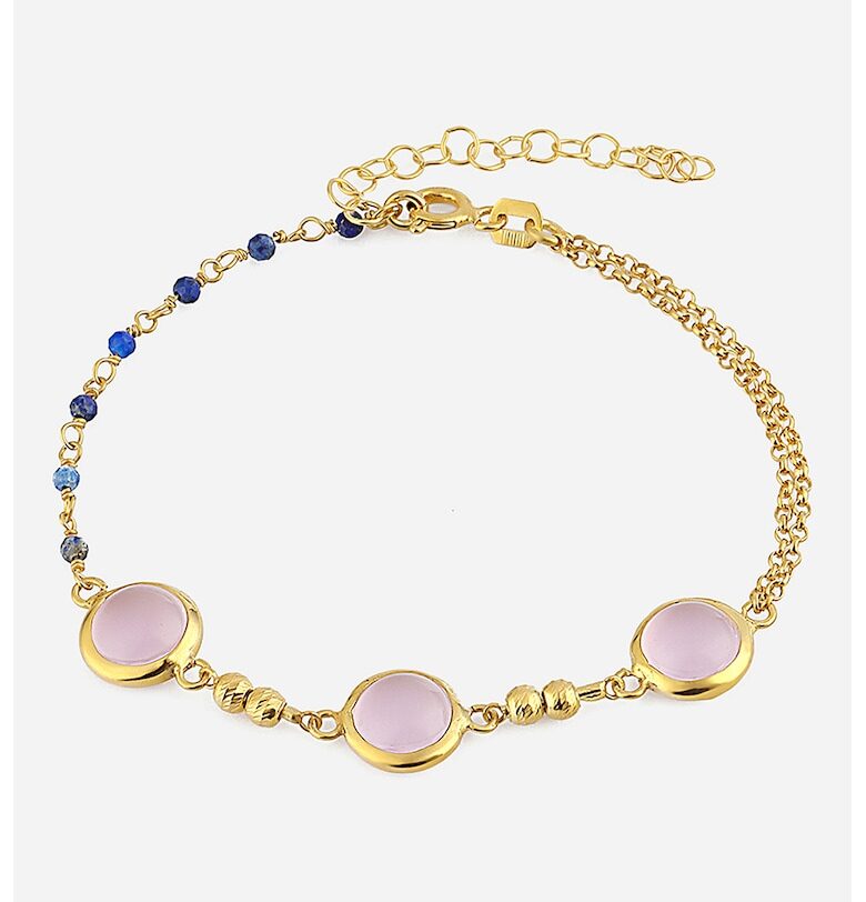 Регулираща се гривна с кварц Meks Jewels