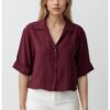 Риза с модал с паднали ръкави JIMMY KEY