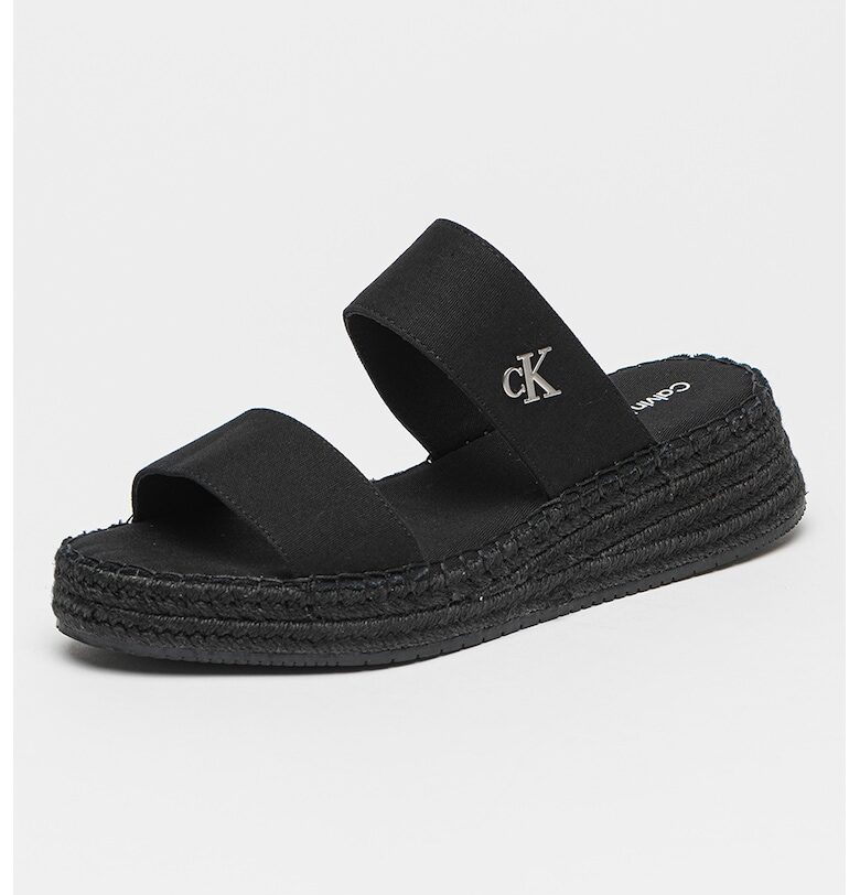 Скосени чехли с метален монограм CALVIN KLEIN JEANS