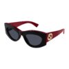 Слънчеви очила Cat-Eye с лого - Златист - Тъмночервен - Gucci