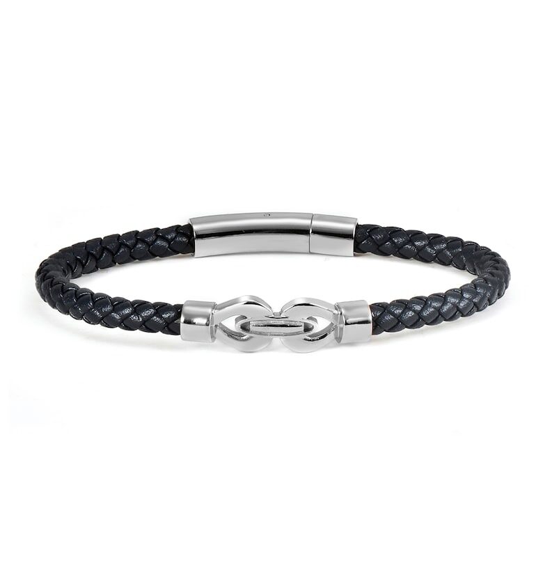 Сплетена кожена гривна US Polo Assn