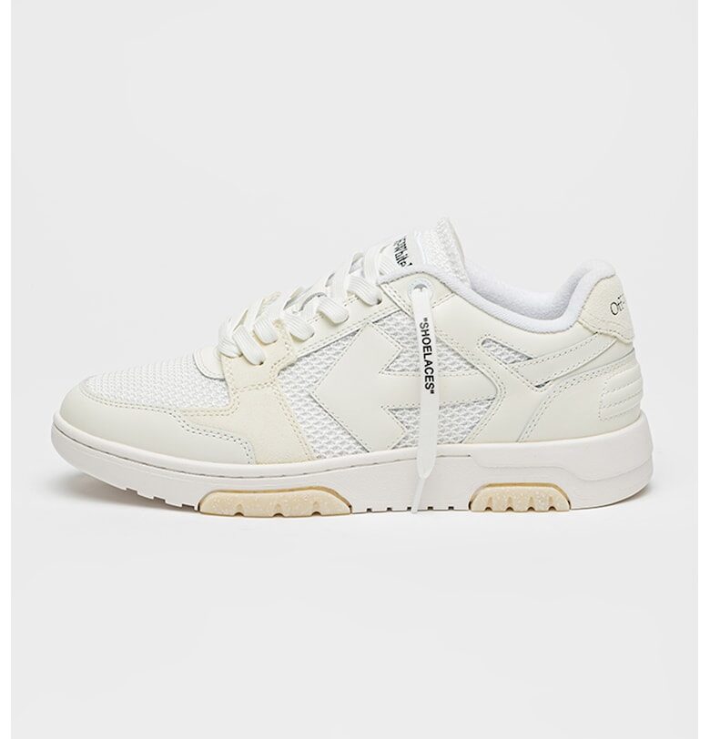 Спортни обувки от еко кожа с мрежест панел OFF-WHITE