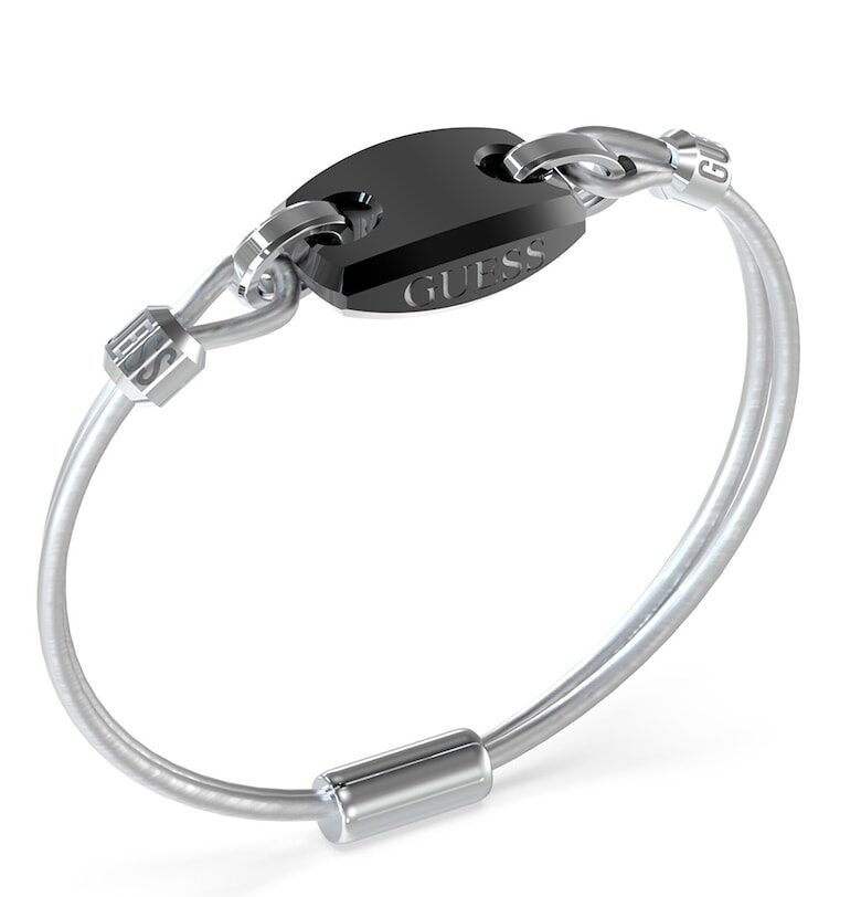 Стоманена гривна с гравирано лого GUESS
