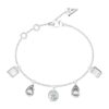Стоманена гривна с кристални висулки GUESS