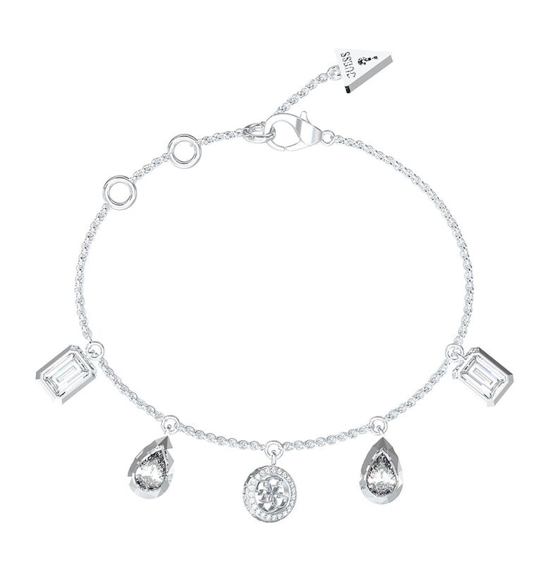 Стоманена гривна с кристални висулки GUESS