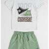 Тениска Retro Graphic и къс панталон Converse