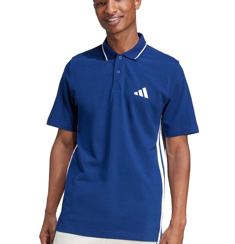 Тениска с яка и лого adidas Sportswear
