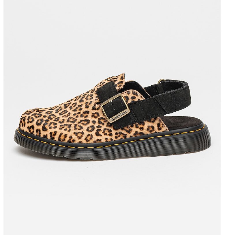 Унисекс велурено сабо Jorge с животинска шарка Dr Martens