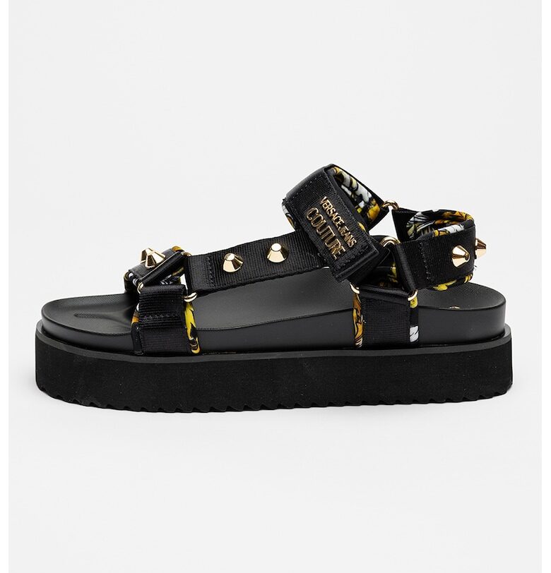 Чехли Arizona с равна платформа и капси Versace Jeans Couture