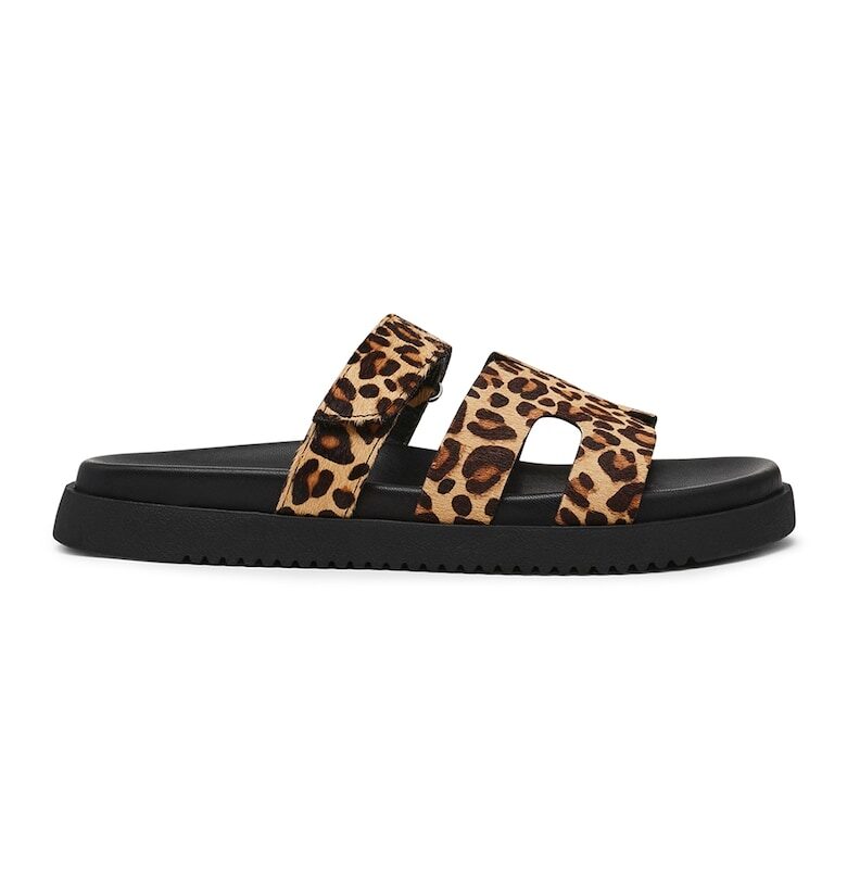 Чехли с кожа с косъм Missile Steve Madden