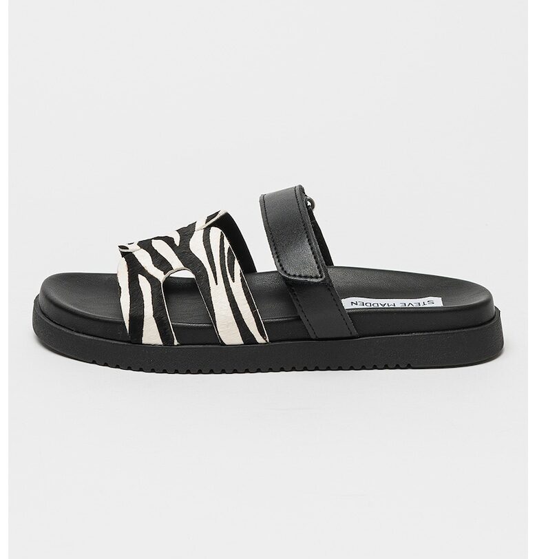 Чехли с кожа с косъм Missile Steve Madden
