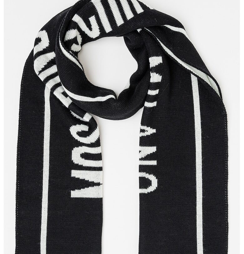 Шал с вълна и лого Moschino