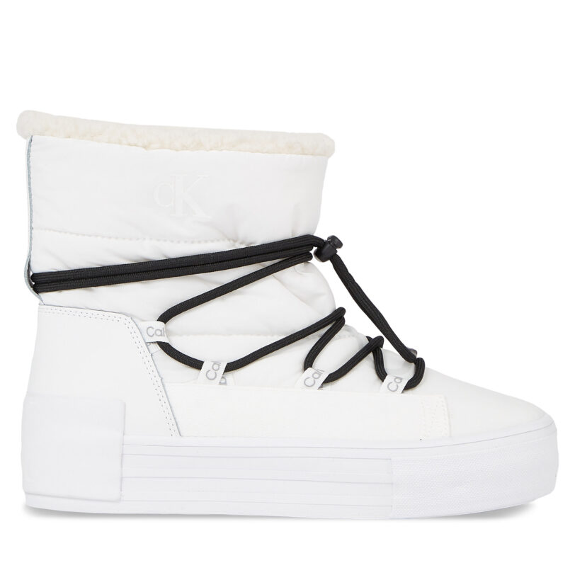 Апрески Calvin Klein Jeans Bold Vulc Flatf Snow Boot Wn YW0YW01181 Бял цвят на ниска цена