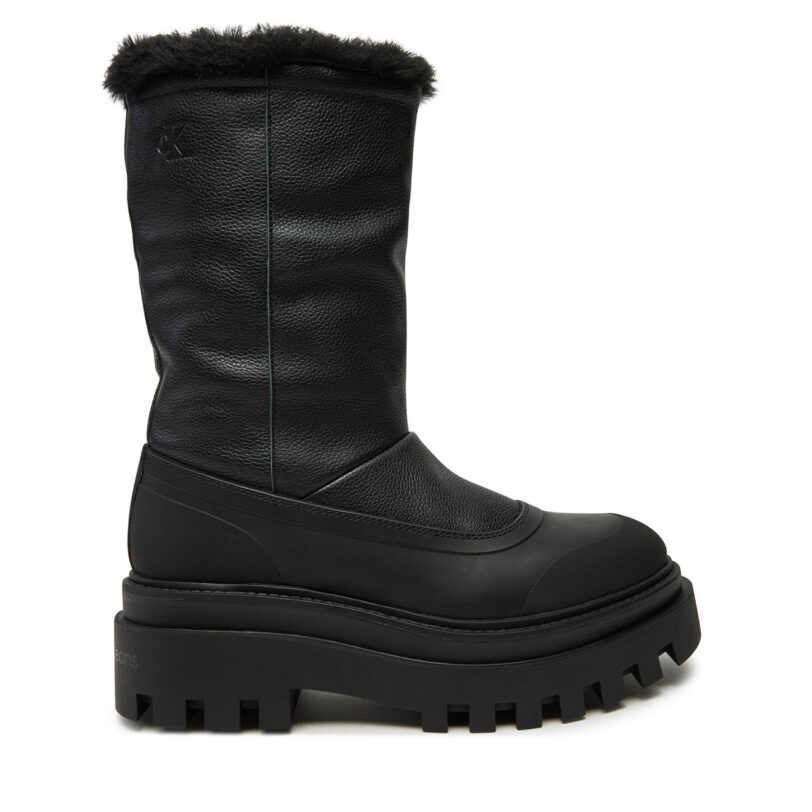 Апрески Calvin Klein Jeans Flatform Chelsea Boot Padded YW0YW01558 Черен цвят на ниска цена
