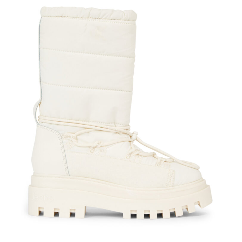 Апрески Calvin Klein Jeans Flatform Snow Boot Nylon Wn YW0YW01146 Бял цвят на ниска цена