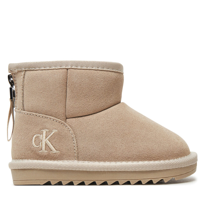 Апрески Calvin Klein Jeans Fur Boot V3A5-81036-0187 M Бежов цвят на ниска цена
