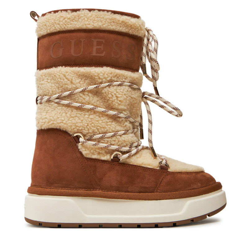 Апрески Guess Undela2 FLFUN2 FUR11 Бежов цвят на ниска цена