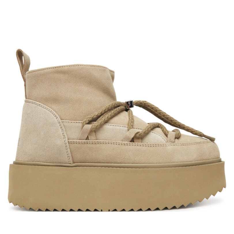 Апрески Inuikii Classic Low Platform 75204-004sni Бежов цвят на ниска цена