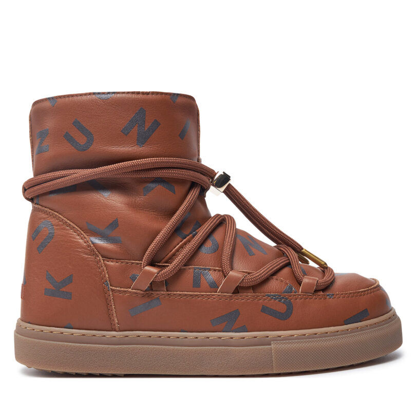 Апрески Inuikii Full Leather Print 65202-088 Кафяв цвят на ниска цена