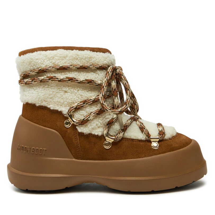 Апрески Moon Boot Luna Boot Shearling 80D2480020 Кафяв цвят на ниска цена