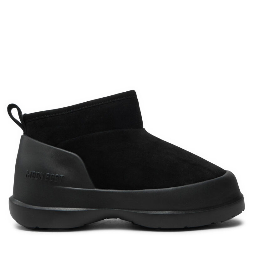 Апрески Moon Boot Luna Low Suede Boot 80D2480040 Черен цвят на ниска цена